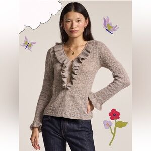 Old Navy X Anna Sui Ruffle Cardigan Sweater
